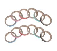 Healifty 12pcs Interactive Chew Bagels Parrot for Small Parakeets and Macaws, Colourful Paper Material Foot Training Function, Bird Chewing and Foraging to Reduce Boredom