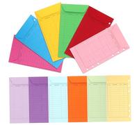 Healifty 12Pcs Kraft Paper Cash Envelopes Loose-Leaf Budget Envelopes for Cash Management Practical Expense Organizer