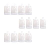 Healifty 12pcs Leak-proof Travel Shampoo Pouch Set, Lightweight Plastic Cosmetics Storage Bag with Nozzle for Travel and Storing Shampoo, Space-saving Refillable Bottles for Hand Luggage