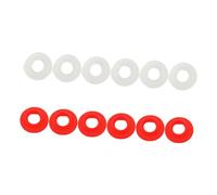 Healifty 12pcs Leakproof Swing Bottle Gaskets Replacements Home Brew Bottle Seals Plastic Washers Red and White