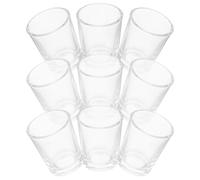 Healifty 12pcs Mini Glass Shot Glasses 25ml Small Communion Cups Miniature Goblet Glasses for Baptism and Family Gatherings