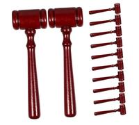 Healifty 12pcs Mini Wooden Judge Gavels for Realistic Auction Hammers Lightweight Role Play Props for Courtroom Cosplay School Plays Legal-Themed Parties and Events