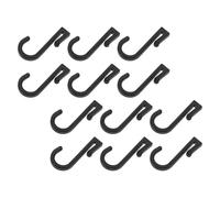 Healifty 12pcs Plastic Hanging Hooks Kitchen Wall Rod Hooks Oven Rack Towel Versatile Use Resist Deformation Simple Design Elegant Appearance for Kitchen Storage