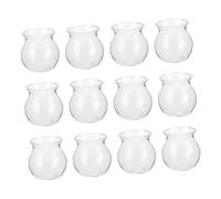 Healifty 12pcs Plastic Succulent Plant Pot for Hydroponic Planting, Lightweight round Propagation Vase with Fully Design, Easy to Clean Desktop Planter for Moss and Succulents