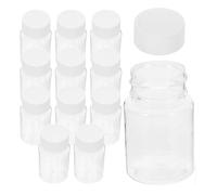 Healifty 12pcs Portable Medicine Storage Bottles with Caps 50ml Plastic Sealing Containers for Organizing Capsules and Small Objects Travel Medicine Dispenser