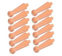 Healifty 12Pcs Rustic Solid Wood Baluster Spindles Unpainted Unfinished Pillars for Kitchen Cabinets Wine Cabinets Wardrobe Crafts with Unique Bridge Design Decorative Columns