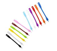 Healifty 12pcs Silicone Wine Cup Markers Reusable Perforation Design Glass Recognizers with Assorted Colors Stick Well for Weddings and Bars Random Color