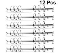 Healifty 12pcs Silver A5 Metal Loose-Leaf Binder Rings 6-Hole 2cm Diameter File Folder Clips for Office Scrapbooking and School Supplies