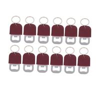 Healifty 12pcs Stainless Steel Beer Bottle Openers with PU Keychains Heavy Duty Bar Tools for Kitchen Party Cocktails Easy Lever Design for Soda and Beer Bottles