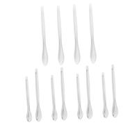 Healifty 12pcs Stainless Steel Lab Spoon Precision Mixing Scoop for Accurate Sampling and Measuring Professional Environments