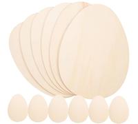 Healifty 12pcs Unfinished Wooden Egg Cutouts for Easter Crafts, DIY Painting, Natural Wood Egg Shapes for Spring Decorations and Easter Craft Supplies