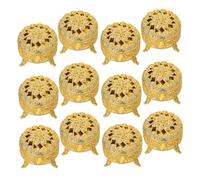 Healifty 12pcs Vintage Hollow Out Candy Boxes with PP Material Golden Present Containers for Weddings Parties Christmas and Birthday Celebrations Stylish Ornament Storage Cases