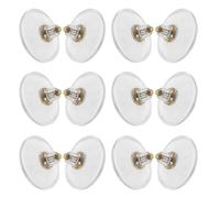 Healifty 12pcs Waterproof PVC Suction Cup Hooks with M6 Screw Rod and Plastic Nut, 55mm Strong Bathroom and Kitchen Wall Holder for Home Decoration and Window Hanging