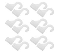 Healifty 12pcs White Plastic Closet Rod Brackets for Wardrobes with Protective Design and Strong Load Capacity, Heavy Duty Rod Support Hooks for Home Bathroom and Laundry Room Organisation