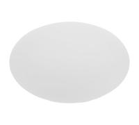 Healifty 150mm White Frosted Glass Lamp Shade Flat Oval Globe Shape for Indoor Environments, Easy Maintenance Versatile Pendant Ceiling Light Cover with Mounting Hardware