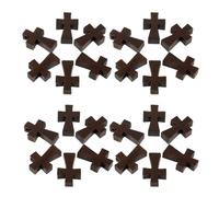 Healifty 150pcs Small Wooden Cross Charms Pendants for Jewelry Making Brown