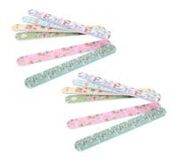 Healifty 15pcs Christmas Themed Double-Sided Eva Nail Files Grit Manicure Buffers Portable Nail Filing Strips for Hand and Foot Care Random Style
