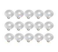 Healifty 15pcs Decorative Pearl Buttons Half Dome Mini Pearl Sewing Buttons with Metal Shank White Elegant Design Secure Attachment Versatile Application for Crafting Scarves and Wedding