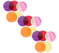 Healifty 15pcs Warm Light Filter Stickers Self Adhesive Lighting Gels 5 Colors Round PVC Ambient Lighting Film Easy Removal Creative Effects for Bedrooms and Offices