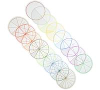 Healifty 16pcs 10cm Fraction Circles Educational Math Manipulatives for Cognitive Learning Primary School Arithmetic Teaching Aid