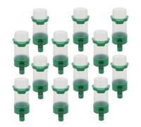 Healifty 16pcs 60ml Automatic Bird Drinkers Plastic Water Dispenser for Cage Parakeet Budgie Cockatiel Small Size Bird Waterer Suitable for Pet and Wild