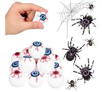 Healifty 16pcs Eyeball Halloween Realistic Horror Eyes Scary Eyeballs