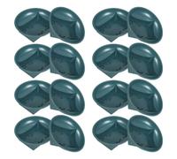 Healifty 16pcs Green round Plastic Flower Pot 16cm for Cemetery Visitors | Thickened Plastic Material with Smooth Surface, Secure Planting Feature, Stackable Storage Design, for Live Plants and Grave