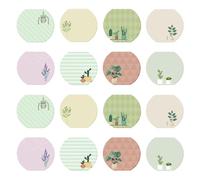 Healifty 16Pcs Plant Pattern Self-Stick Note Pads Set, Cute Cactus and Spring Theme Mini Notepads for School, Office, Teacher and, Fun Classroom Supplies