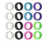 Healifty 16pcs Silicone Scissors Finger Rings Non-Slip Protective Finger Covers for Pet Grooming Scissors with Multi-Color Set, Suitable for Dog and Cat Haircutting Tools