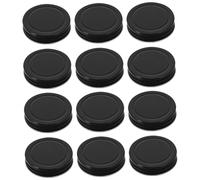 Healifty 16pcs Tinplate Jar Lids Covers Black Mason Jars Caps for Canning Storage Food Containers Dishwasher Safe