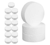 Healifty 16pcs White Round Craft Foam Discs 9.5x2.5cm for DIY Arts, Sculpting, Floral Foam Accessories and School Craft Projects