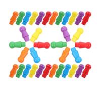 Healifty 180pcs Wooden Chinese Checkers Pawns Game Pieces Set in 6 Colors Flight Chess Replacement Pegs for Board Games for Family Tabletop Play