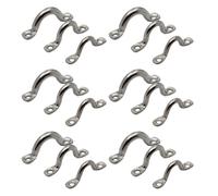 Healifty 18pcs 316 Stainless Steel Kayak Rigging Eye Straps with Screws, Bimini Boat Deck Tie down Loops and U-shaped Handle Set for Marine and Water Sports Use
