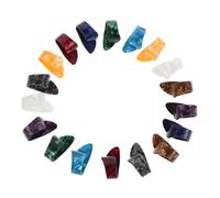 Healifty 18Pcs Adjustable Bass Guitar Thumb Picks Set for Left Hand, Mini Resin Finger Plectrums for Acoustic, Electric Guitar, Banjo, and Ukulele Playing