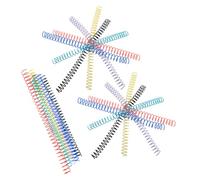 Healifty 18Pcs Assorted Colored Binder Rings DIY Notebook Binding Coils Plastic Spirals for Loose Leaf Books Document Organization and Craft Making