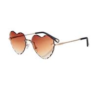 Healifty 1pc Frameless Heart Shaped Sunglasses Stylish Party Photo Prop for Festivals Cosplay and Birthdays Lightweight and Comfortable Design Unique Love Heart Style