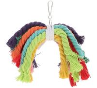 Healifty 1pcs Cotton Rope Bird Parrot Chewing Hanging Buckle Design Sturdy Natural Material for Birdcage Play