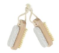 Healifty 1set Foot Scrubber Brush with Pumice Stone Dual Sided Exfoliating Brush for Dead Skin Removal Design for Foot Care for Shower Use 2pcs