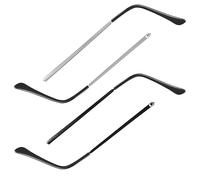 Healifty 1set Metal Eyeglasses Replacement Arms Glasses Temple Parts for All Frame Types Sturdy Comfortable Design Black Silver Color Options 2pairs