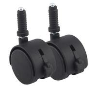 Healifty 2-inch Office Chair Wheels with Brake 7x38mm Plastic Stem Casters for Office Furniture 2pcs Replacement Heavy Duty Chair Caster Wheels Suitable for Home