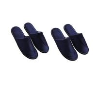 Healifty 2 Pairs Disposable Slippers White Single Use Babouche Soft Sole Skidproof for Hotels and Travel Comfortable Elastic Sole