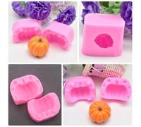 Healifty 2 Pairs Pumpkin Silicone Cake Mold for DIY Baking Halloween Season | Pink Silicone, Fine Texture Detailing, for Chocolate, Epoxy Resin, Restaurant and Pastry Chefs