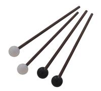 Healifty 2 Pairs Wooden Rubber Mallets for Tongue Drum and Marimba with Smooth Surface, Practical to Use Percussion Instrument Accessories for Professionals and Beginners