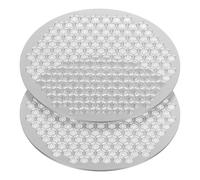 Healifty 2 Pcs #316 Stainless Steel Espresso Coffee Filter Mesh, 53mm Reusable Puck Screens for Espresso Portafilter, Anti-splash Coffee Filter Plates for Home and Cafe Use