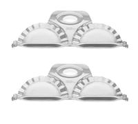 Healifty 2 Pcs Stainless Steel Dumpling Maker Rivet Reinforcement, Easy to Maintain Silver Dumpling Mold for DIY Cooking, Creative Upgraded Design Suitable for Home Kitchen Use