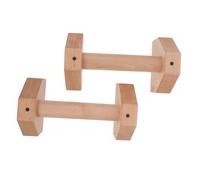Healifty 2 Pcs Wooden Push Up Bars Beech Wood Pushup Handles with Smooth Grip for Strength Training Home Gym Fitness Equipment