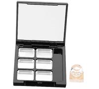Healifty 2 Sets Compact Empty Eyeshadow Palette Case with Mirror Refillable Makeup Container for DIY Blush and Eyeshadow Portable Organizer for Travel and Social Gatherings