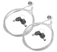 Healifty 2 Sets Laptop Security Locks with Alloy Cable, Easy to Operate and Flexible Design, Portable Theft Lock Compatible with Tablets and Monitors for Reliable Digital Device Protection