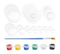 Healifty 2 Sets Solar System Foam Ball Craft Kit with Paint Polystyrene Planet Balls for DIY Space Projects Educational Planet Decoration for Science and Art Activities