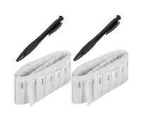 Healifty 2 Sets Writable Fabric Clothing Labels for School and Workwear, Self-Adhesive Personalisation Name Tags, White Sturdy Garment Id Stickers for Students, About 200pcs